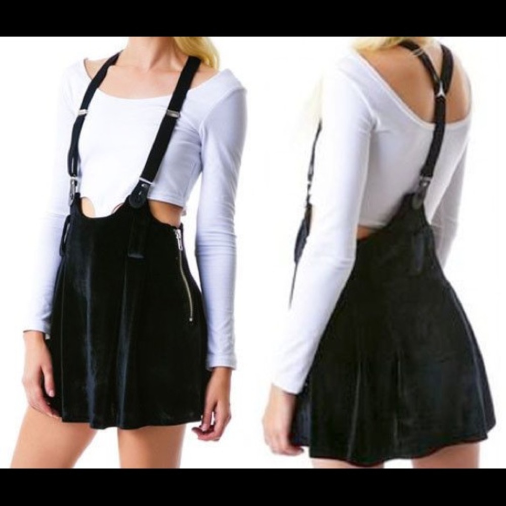 UNIF Velvet Suspender Dress